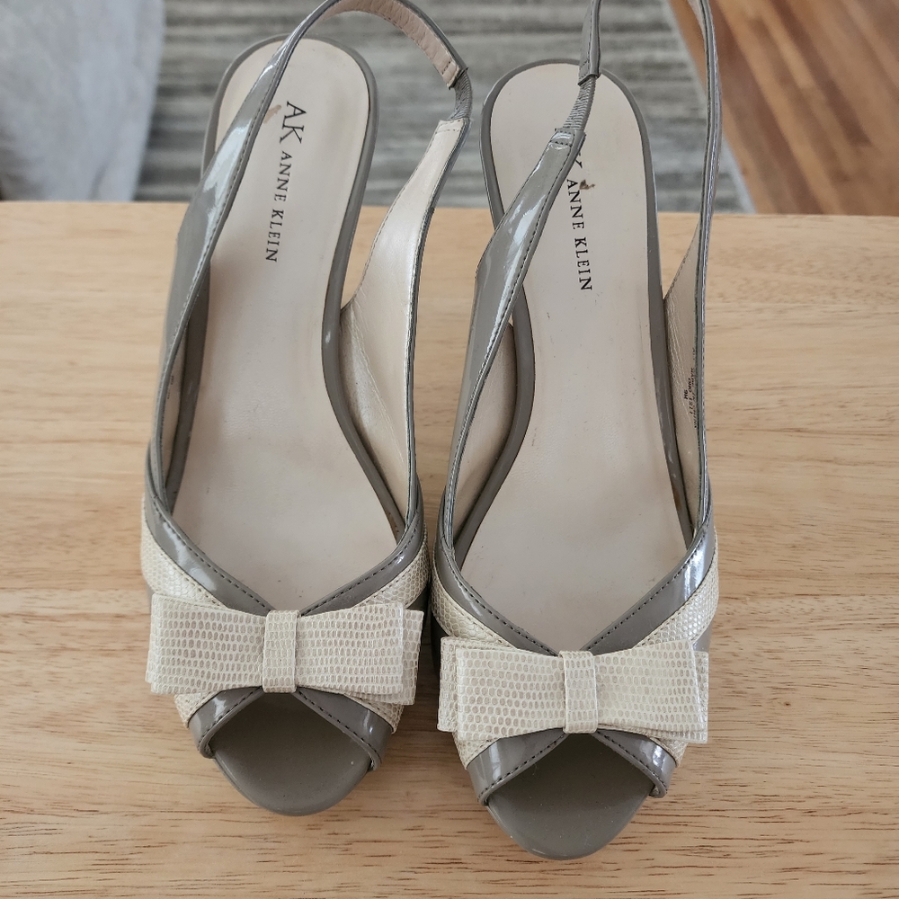 Anne Klein Open Toe Sling Backs